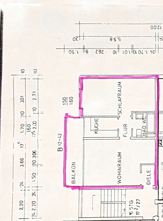 Grundriss Etagenwohnung D�sseldorf