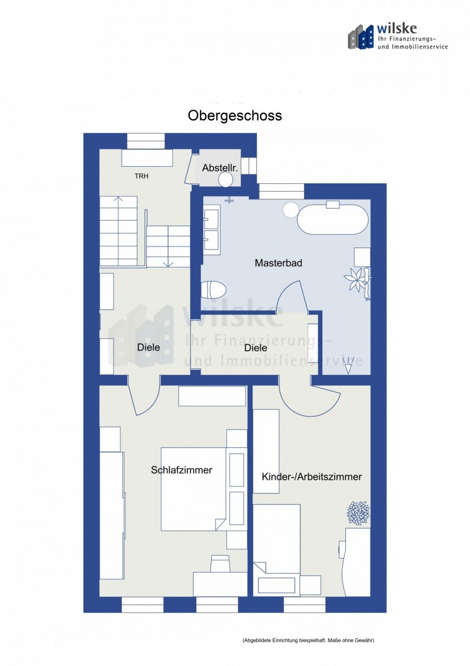 2D - Obergeschoss Reihenmittelhaus Oberhausen