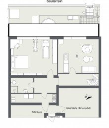 GR 2Du- 40885 - ETW - EG Weitere (Souterrain) Wohnen wie im Bungalow mit eigenem B�ro - die besondere Wohnung mit vielen M�glichkeiten