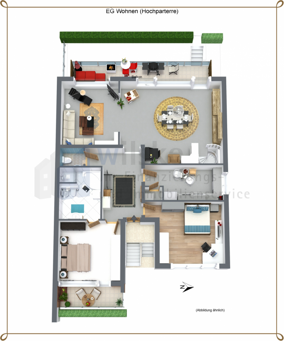 GR 3D EG Erdgeschosswohnung Ratingen