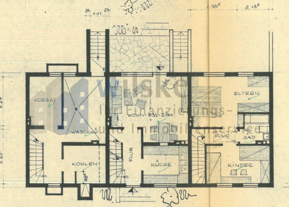 Grundriss Reihenmittelhaus Ratingen