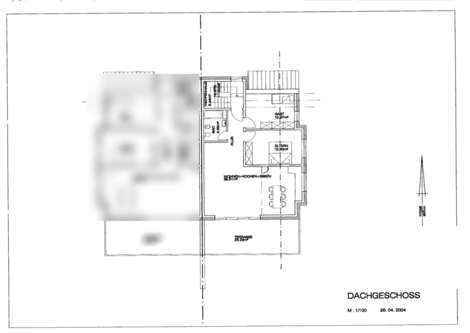 Grundriss 1:100 Wohnung Ratingen