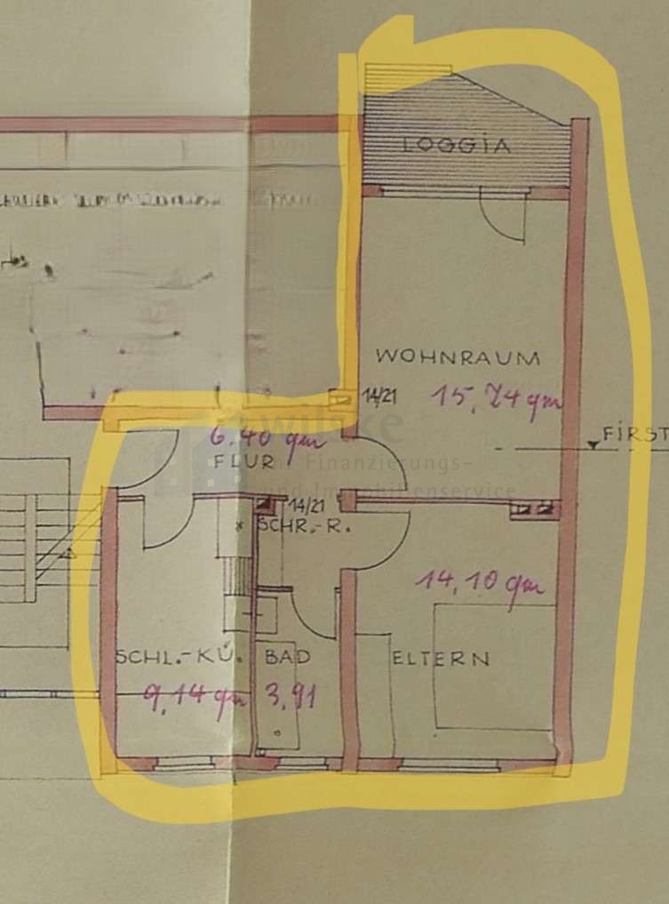 Grundriss Etagenwohnung D�sseldorf