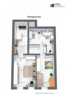3D - Obergeschoss WohnJUWEL in Oberhausen-S�d