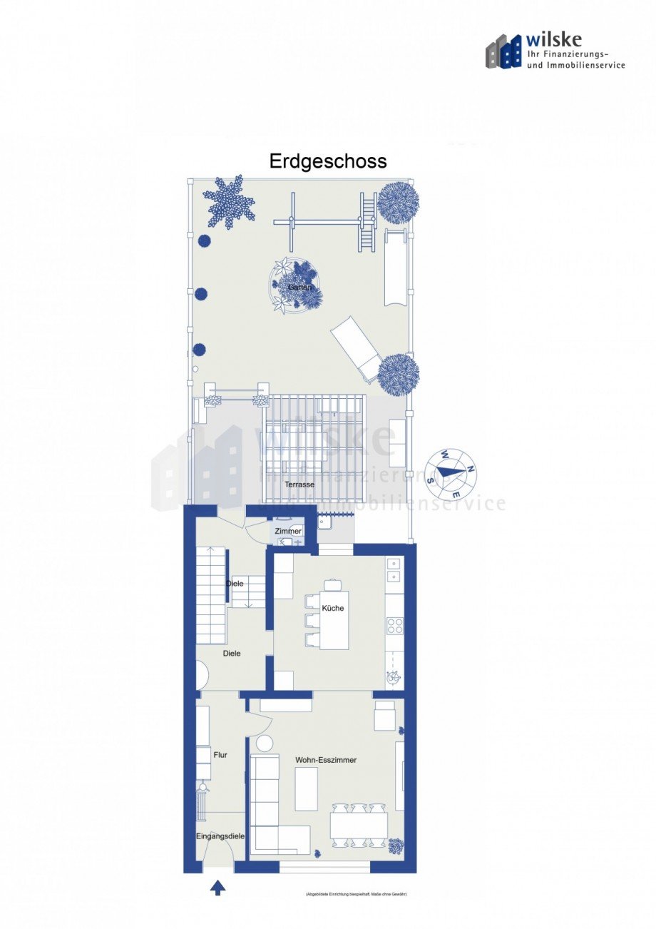 2D - Erdgeschoss Reihenmittelhaus Oberhausen